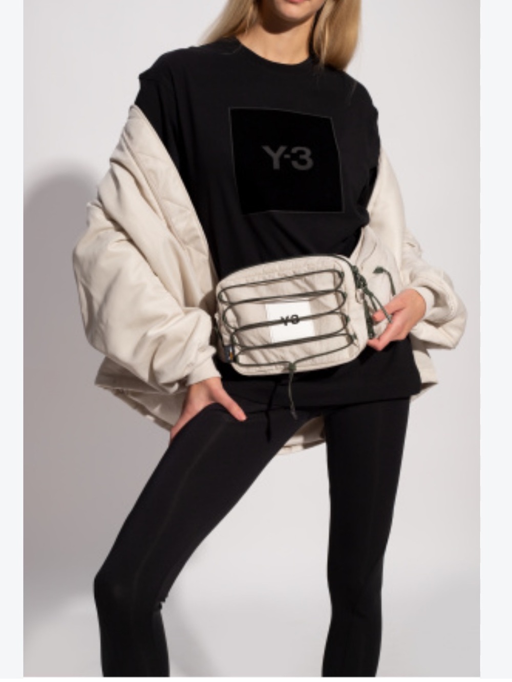 adidas Y-3 | Classic Convertible Sling Bag/ Mesh Trimmed Belt Bag One Size